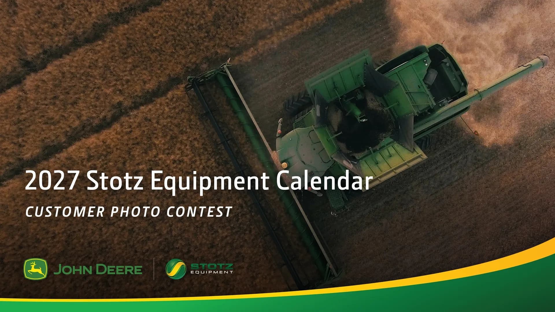 Image of John Deere Combine harvesting in a field.